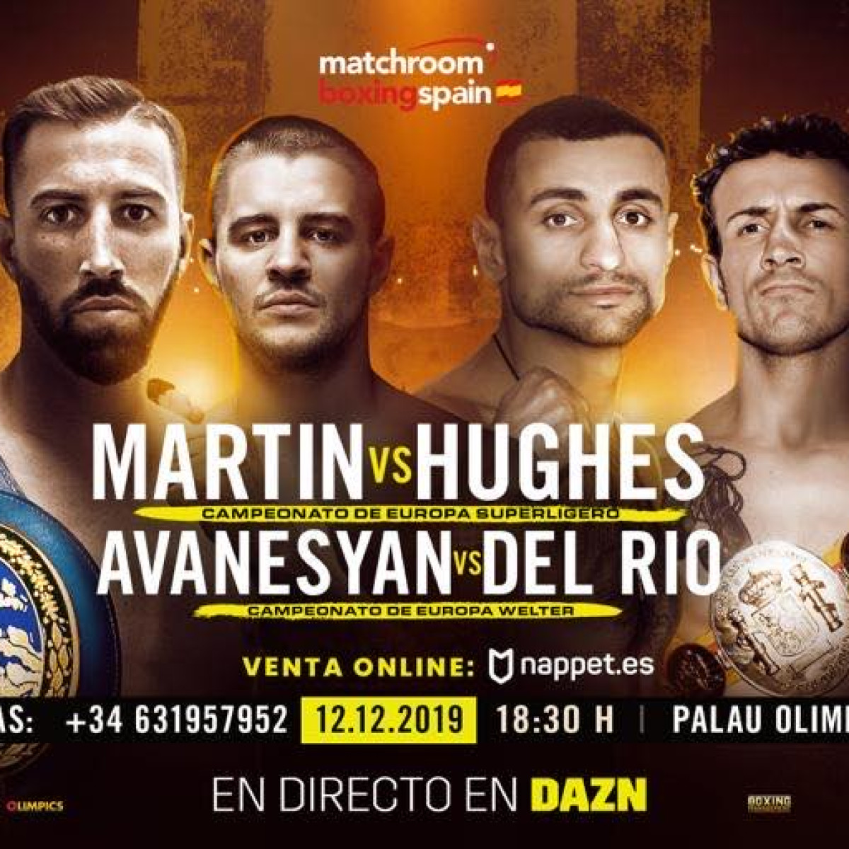 MATCHROOM BOXING ESPAÑA SE ESTRENA EN BARCELONA EL 12 DE DICIEMBRE CON